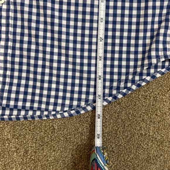 Vineyard Vines: Blue / White Check, Classic Fit Tucker Button Down Shirt, Size S - Picture 7 of 11